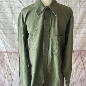 Men's Olive Green Dress Shirt